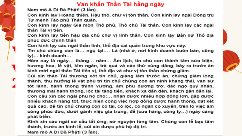 Những Lưu Ý Quan Trọng Khác Để Lễ Cúng Thần Tài Thêm Linh Thiêng